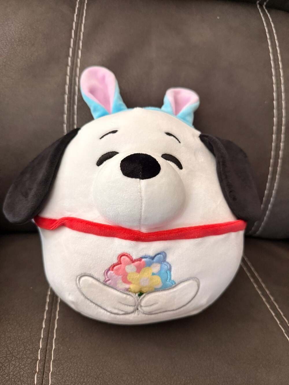 Squishmallows Peanuts Snoopy 8" Easter Plush with Bunny Ears and Flowers